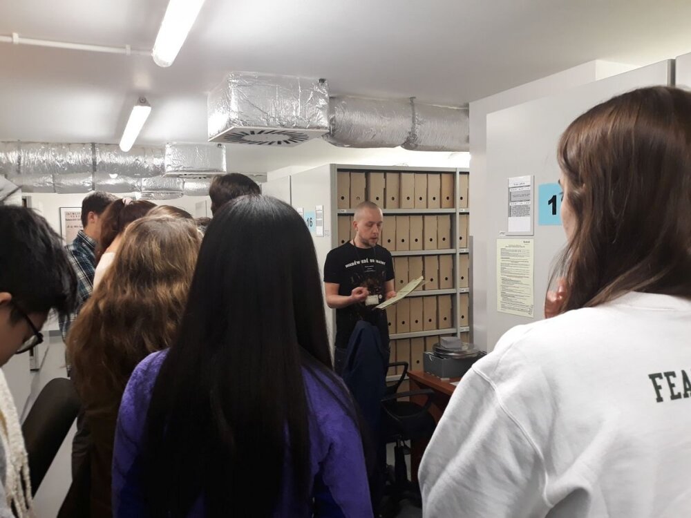 Wizyta uczniów z Lawrenceville w Archiwum IPN – Warszawa, 9 marca 2018