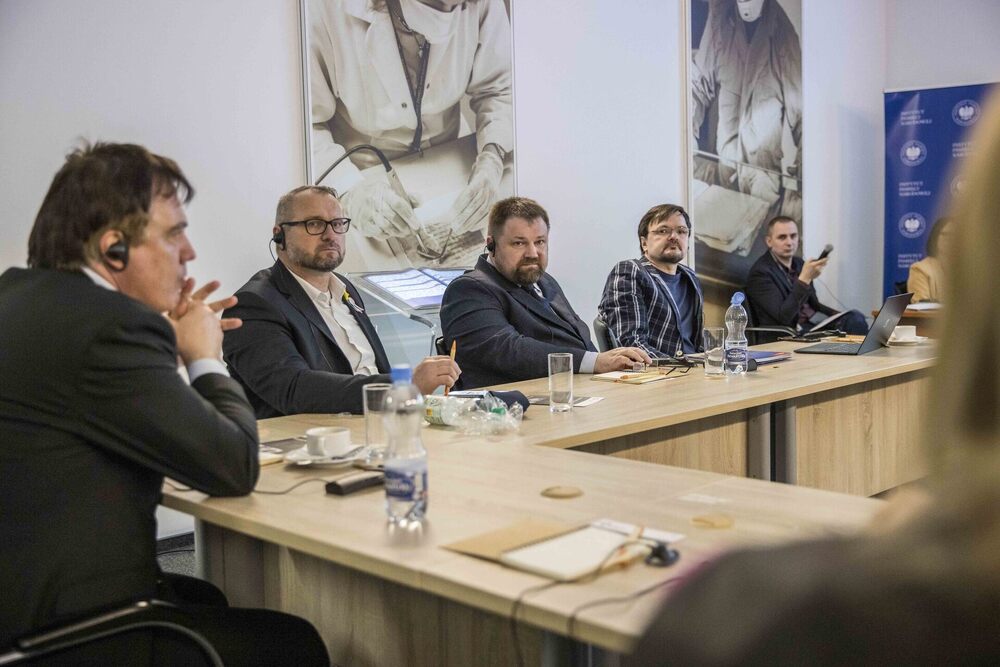 Delegacja z czeskiego Instytutu Badania Reżimów Totalitarnych i Archiwum Służby Bezpieczeństwa w IPN – Warszawa, 29 kwietnia 2026. Fot. Katarzyna Adamów (IPN)
