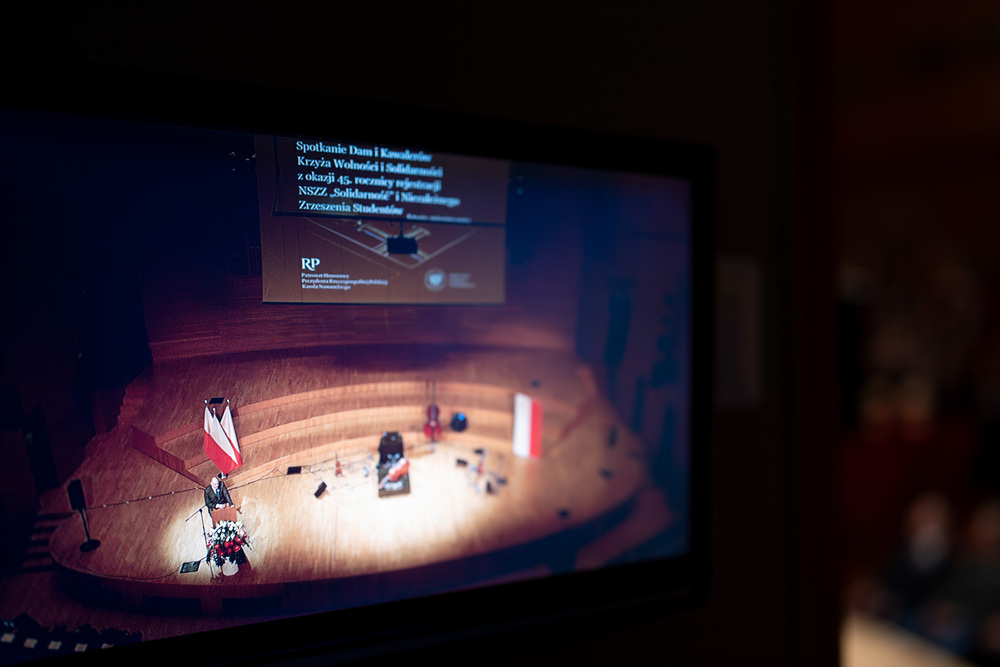 45. rocznica rejestracji NSZZ „Solidarność”. „Solidarni, nasz jest ten dzień” – spotkanie Dam i Kawalerów Krzyża Wolności i Solidarności. Katowice, 29 kwietnia 2026 r. Fot. Krzysztof Łojko (IPN)