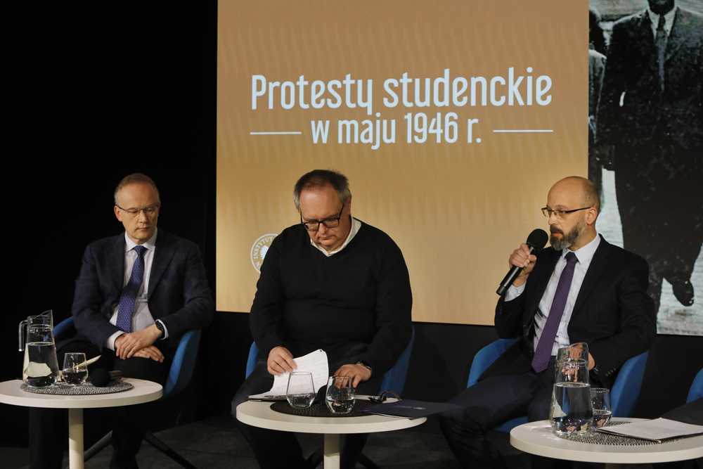 Debata „Protesty studenckie w maju 1946 r.” – Warszawa, 29 kwietnia 2026. Fot. Piotr Życieński (IPN)