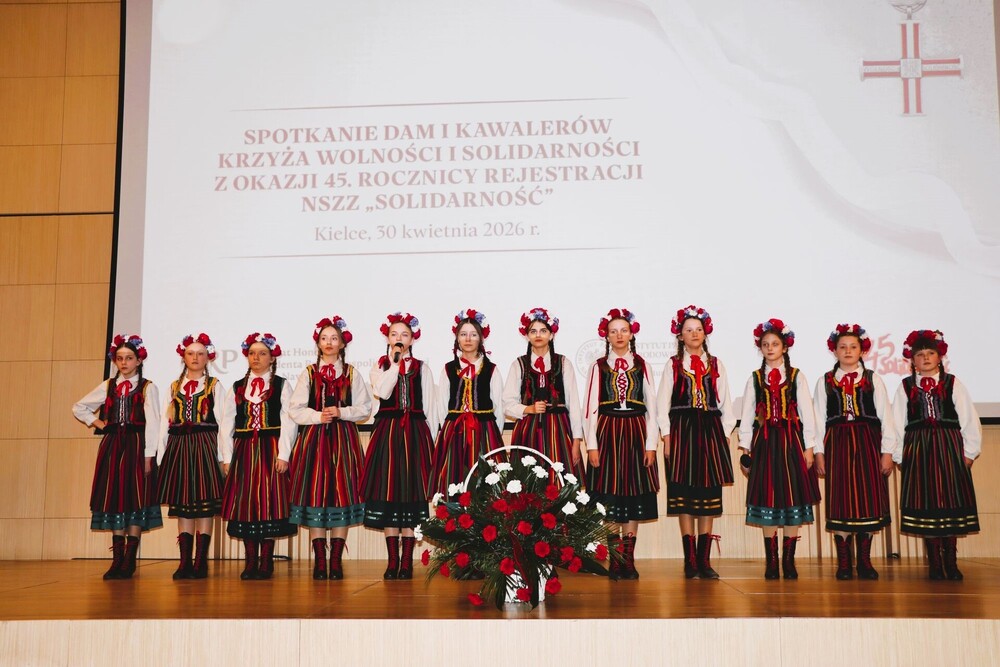 45. rocznica rejestracji NSZZ „Solidarność” – spotkanie Dam i Kawalerów Krzyża Wolności i Solidarności w Kielcach – 30 kwietnia 2026. Fot. Dorota Klusek (IPN)