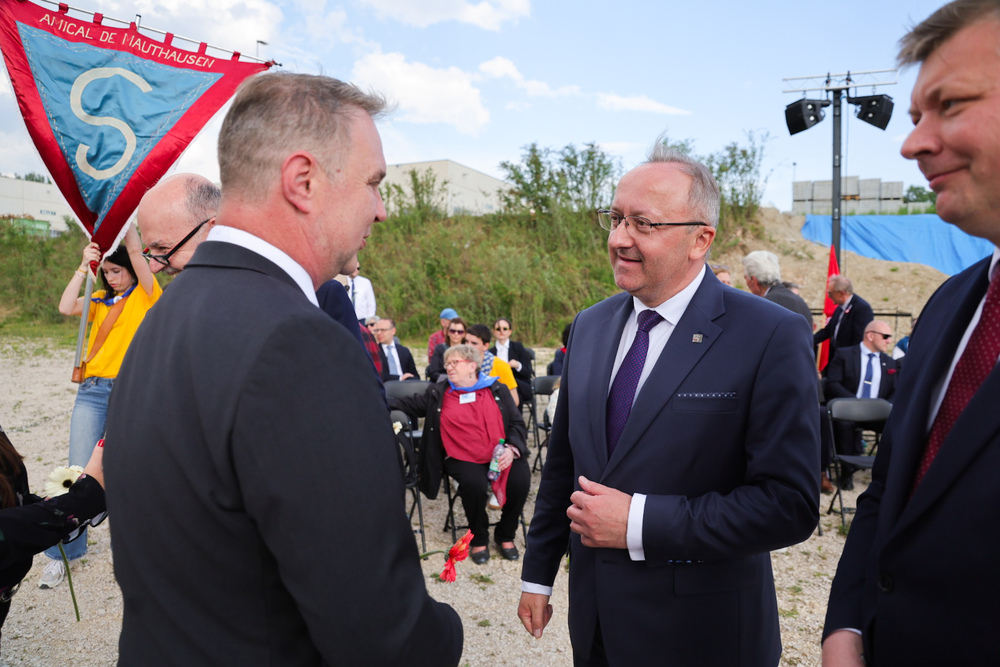 Obchody 81. rocznicy wyzwolenia więźniów obozów koncentracyjnych systemu Mauthausen-Gusen, uroczystości w Miejscu Pamięci KL Gusen, Austria – 9 maja 2026 r., fot. Dariusz Skrzyniarz (IPN)