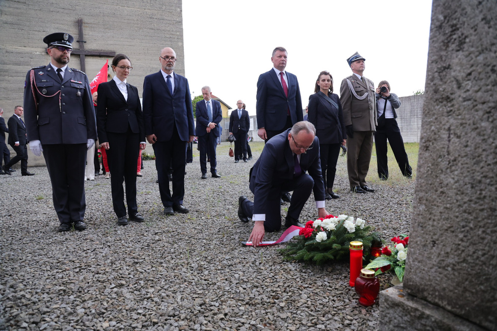 Obchody 81. rocznicy wyzwolenia więźniów obozów koncentracyjnych systemu Mauthausen-Gusen, uroczystości w Miejscu Pamięci KL Gusen, Austria – 9 maja 2026 r., fot. Dariusz Skrzyniarz (IPN)