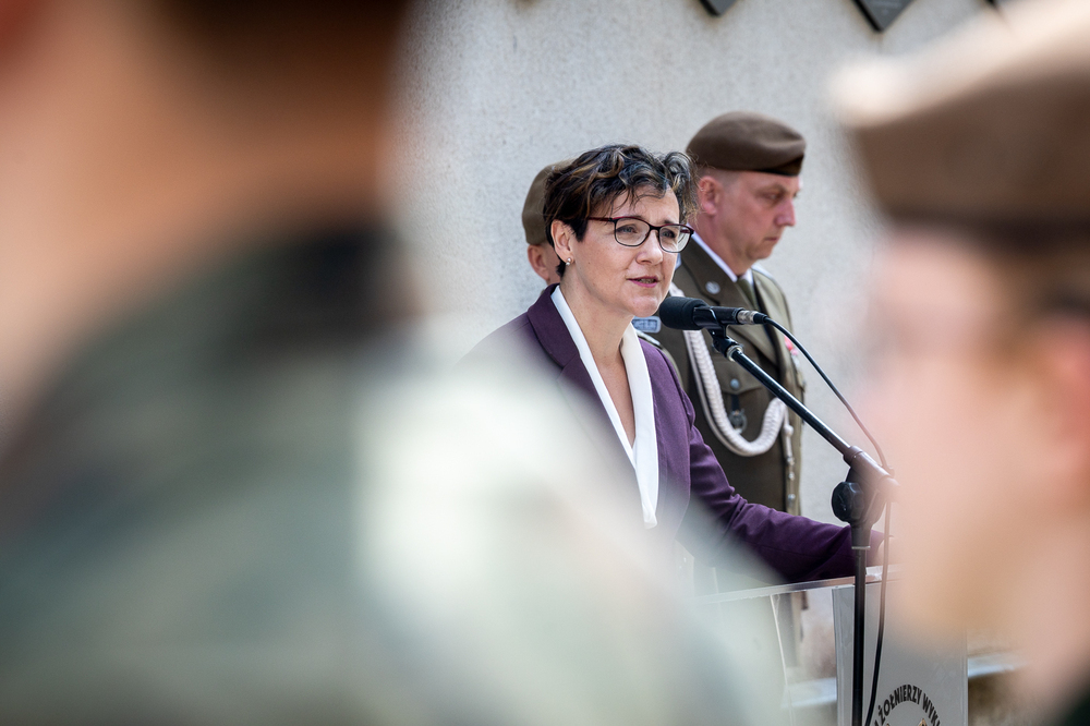 75. rocznica śmierci kpt. Gracjana Klaudiusza Fróga ps. Szczerbiec – Warszawa, 11 maja 2026. Na zdj. dyrektor Muzeum Żołnierzy Wyklętych i Więźniów Politycznych PRL Adrianna Garnik. Fot. Sławek Kasper (IPN)