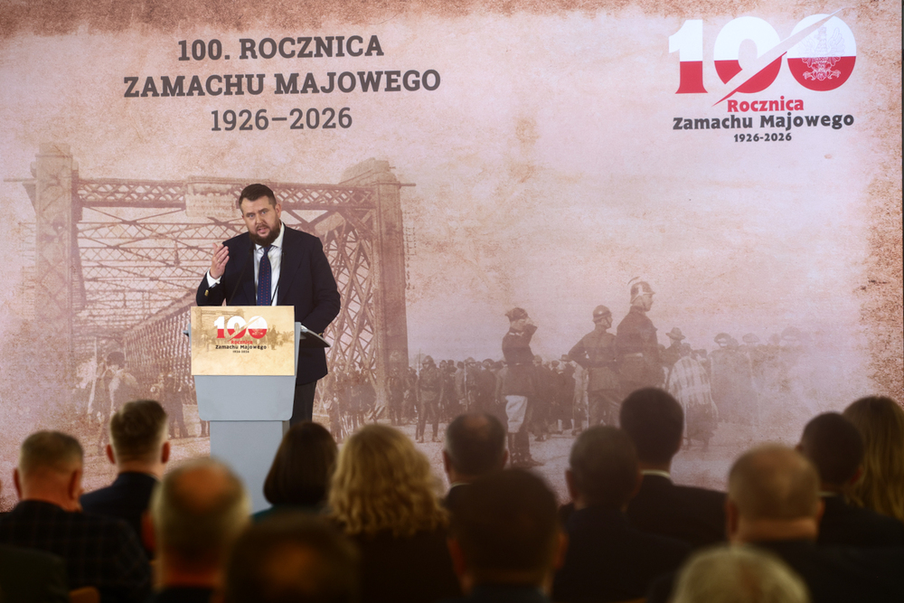 W jedną ziemię wsiąkła krew nasza... – rocznica przewrotu majowego – Warszawa, 12 maja 2026. Na zdj. dyrektor Instytutu im. Wincentego Witosa prof. Piotr Kosiak. Fot. Sławek Kasper (IPN)