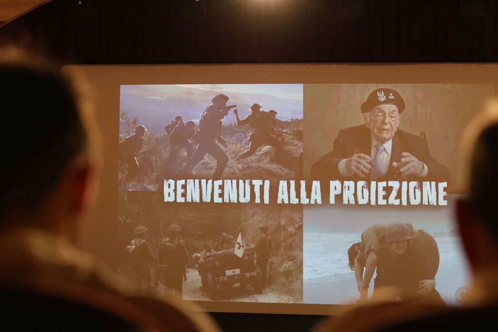 Pierwszy zagraniczny pokaz serialu „Szlak nadziei. Bitwa o Monte Cassino” w Cassino – 17 maja 2026. Fot. Rafał Pękalski (IPN)