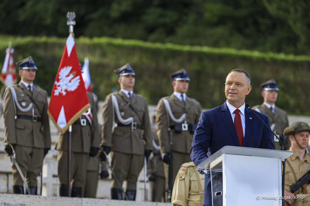 Obchody 82. rocznicy bitwy o Monte Cassino – 18 maja 2026. Na zdj. Prezydent RP Karol Nawrocki. Fot. Mikołaj Bujak (KPRP)