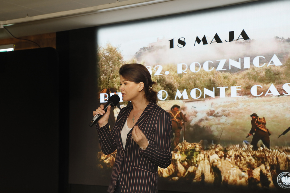 Spotkanie z cyklu „Historia mówi przez pokolenia”. Na zdj. dyrektor CPH Anna Putkiewicz – Warszawa, 18 maja 2026. Fot. Piotr Życieński (IPN)