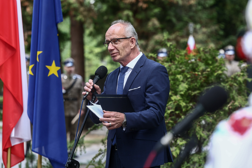 Uroczystości upamiętniające ofiary Zbrodni Ponarskiej – Warszawa, 22 maja 2026. Na zdj. zastępca prezesa IPN dr hab. Krzysztof Szwagrzyk. Fot. Sławek Kasper (IPN)