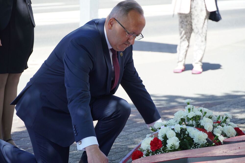 Spotkanie Dam i Kawalerów Krzyża Wolności i Solidarności w Opolu. Na zdj. zastępca prezesa IPN dr hab. Karol Polejowski – 25 maja 2026. Fot. Denis Olejak (IPN)