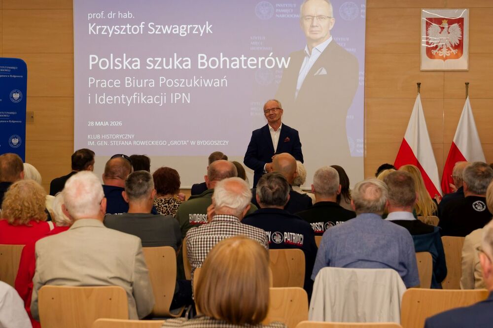 Polska szuka bohaterów – spotkanie z dr. hab. Krzysztofem Szwagrzykiem, zastępcą prezesa IPN –  Bydgoszcz, 28 maja 2026. Fot. Dariusz Ganczar (IPN)