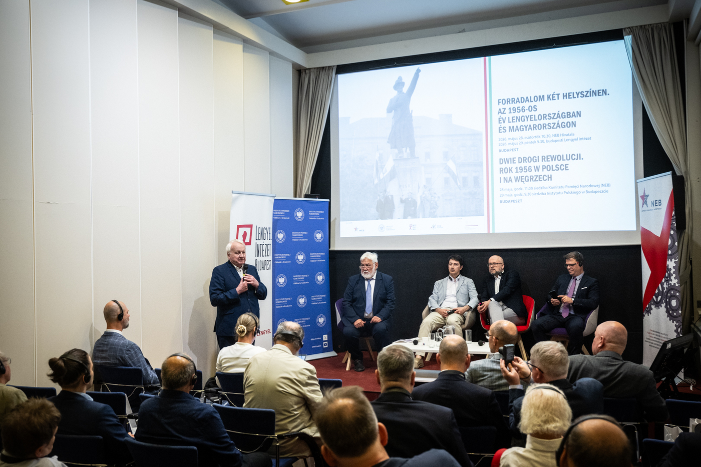 Konferencja „Dwie drogi rewolucji. Rok 1956 w Polsce i na Węgrzech” – Budapeszt, 29 maja 2026. Fot. NEB