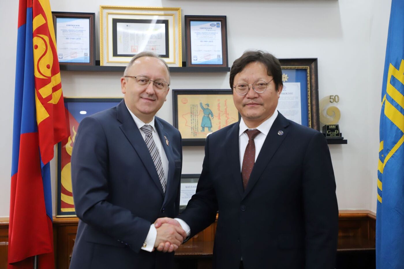 IPN podpisał porozumienie o współpracy z Komisją ds. Rehabilitacji Mongolii – 2 czerwca 2026. Fot. National University of Mongolia