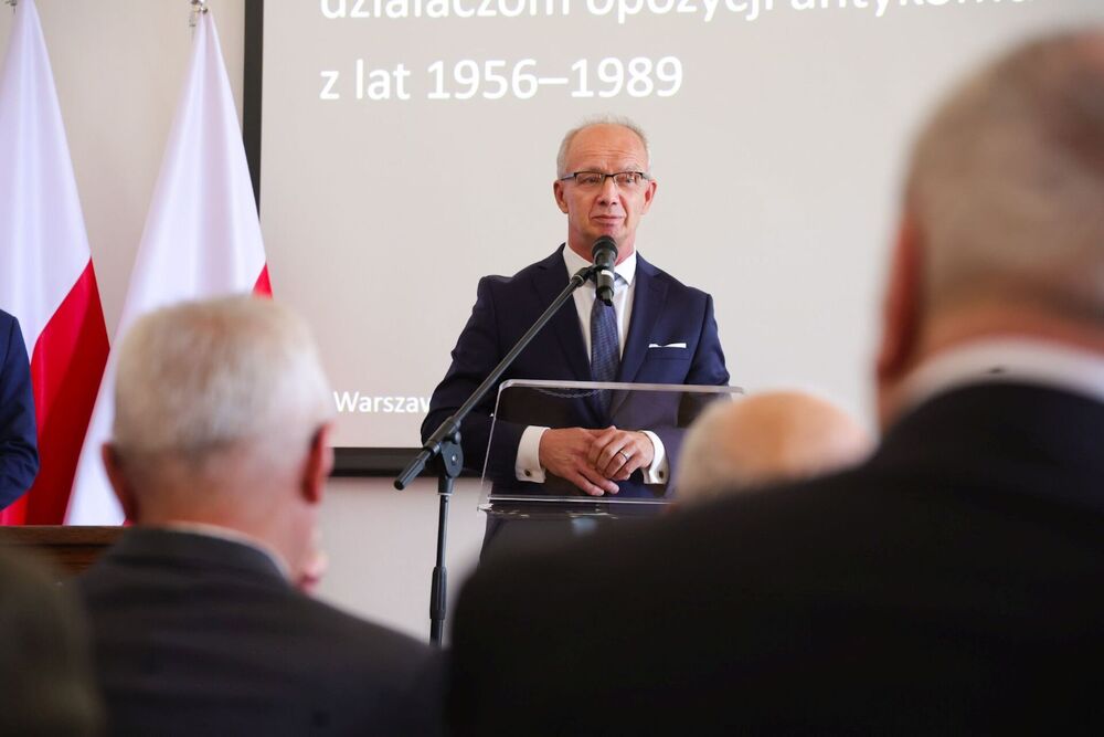 Wręczenie Krzyży Wolności i Solidarności byłym działaczom opozycji antykomunistycznej – Warszawa, 3 czerwca 2026. Na zdj. zastępca prezesa IPN dr hab. Krzysztof Szwagrzyk. Fot. Dariusz Skrzyniarz (IPN)