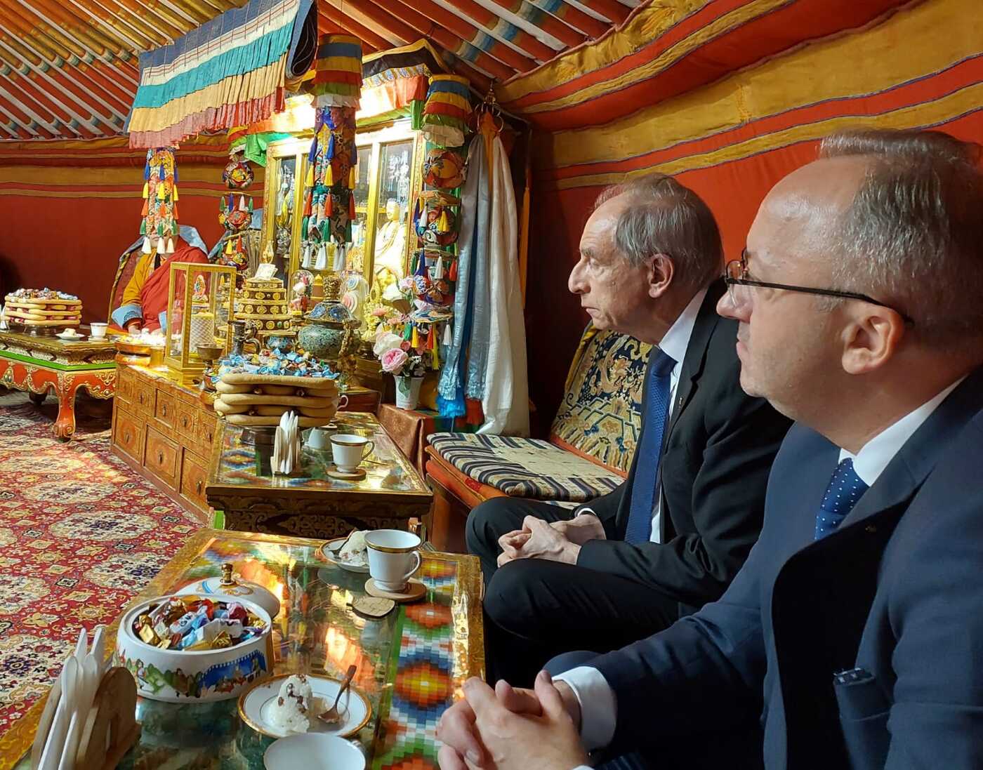 Wizyta w klasztorze Gandan w Ułan Bator, 4 czerwca 2026 r., fot. Adam Siwek (IPN)