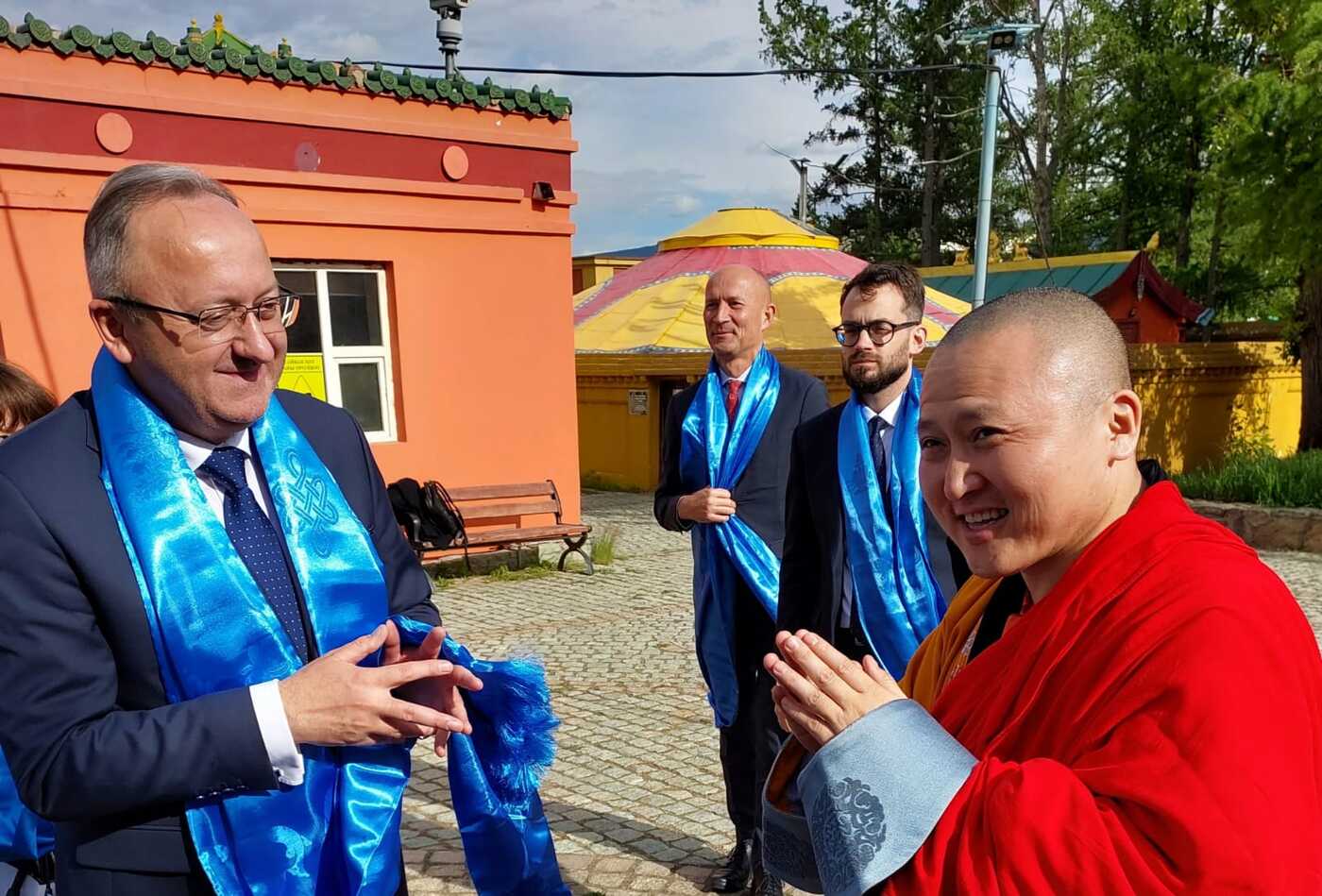 Wizyta w klasztorze Gandan w Ułan Bator, 4 czerwca 2026 r., fot. Adam Siwek (IPN)