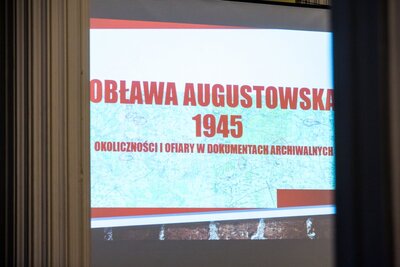 Promocja książki „Obława augustowska 1945. Okoliczności i ofiary w dokumentach archiwalnych". Fot. Sławek Kasper (IPN)