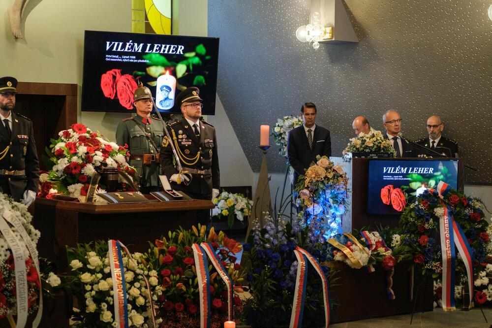 Uroczystości pogrzebowe czechosłowackiego żandarma Viléma Lehera – Vrbno, 16 czerwca 2026. Fot. Patrik Šimr, Ministerstwo Obrony Republiki Czeskiej