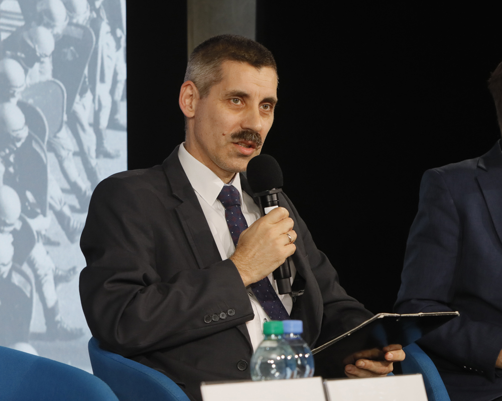 Konferencja naukowa „Radom, Ursus, Płock… Protesty robotnicze w czerwcu 1976 r. – spojrzenie po półwieczu” – Warszawa, 16 czerwca 2026. Na zdj. prof. dr hab. Mirosław Szumiło. Fot. Piotr Życieński (IPN)