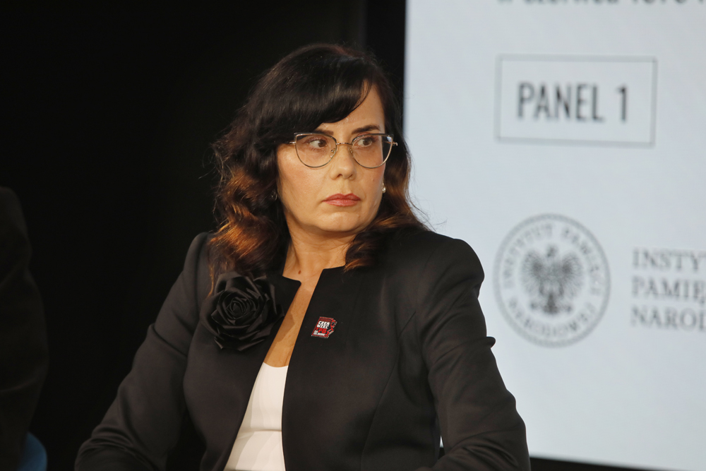 Konferencja naukowa „Radom, Ursus, Płock… Protesty robotnicze w czerwcu 1976 r. – spojrzenie po półwieczu” – Warszawa, 16 czerwca 2026. Na zdj. Karolina Słowińska. Fot. Piotr Życieński (IPN)