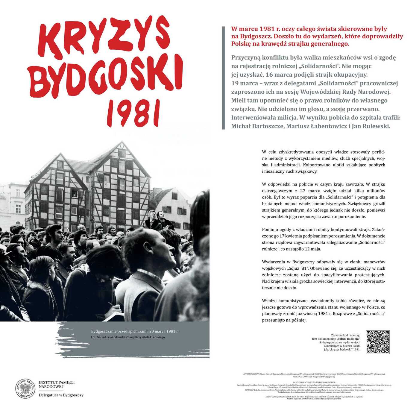 Wystawa IPN „Kryzys Bydgoski 1981”