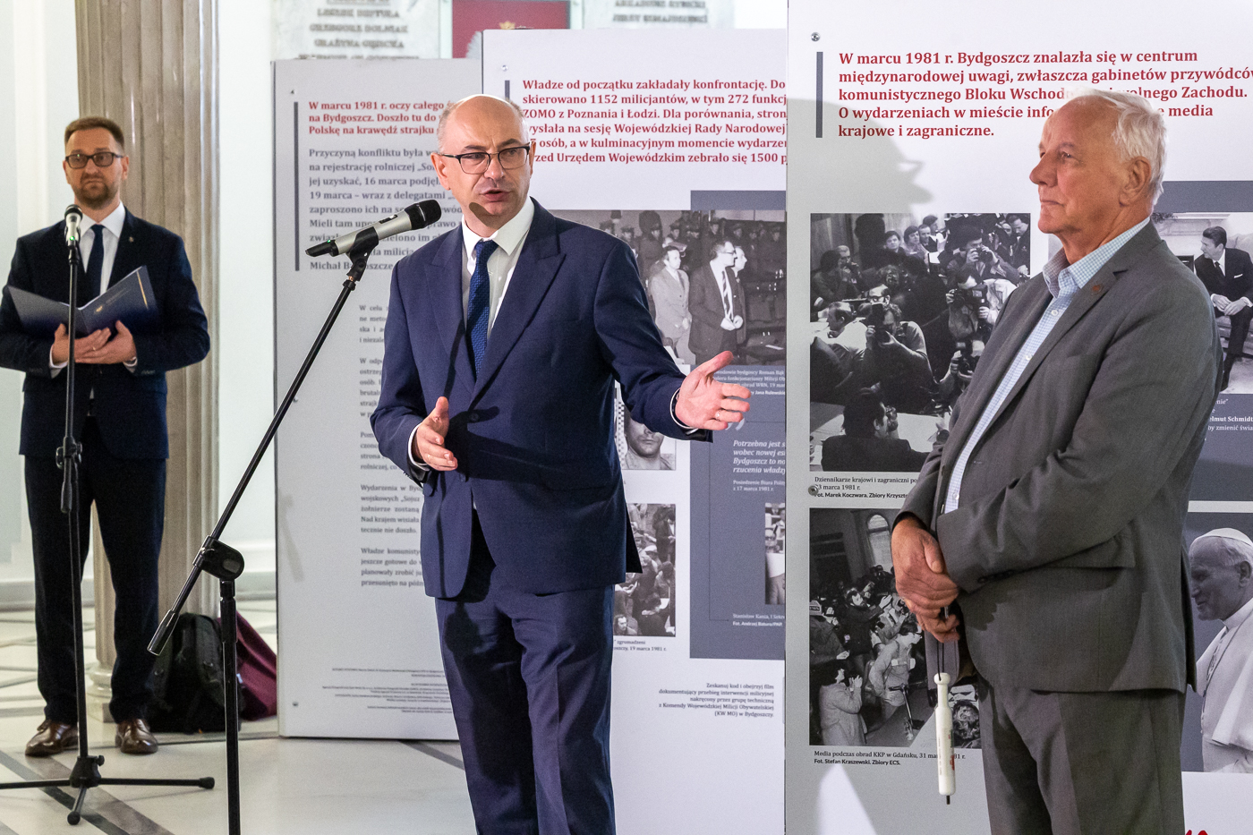 W Sejmie RP zaprezentowaliśmy wystawę „Kryzys Bydgoski 1981”. Na zdj. przemawia zastępca prezesa IPN dr Mateusz Szpytma – Warszawa, 15 lipca 2026. Fot. Sławek Kasper (IPN)