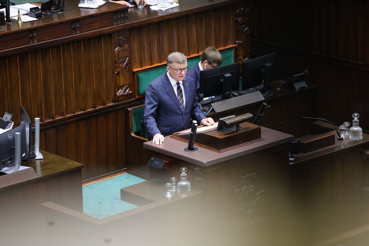 Głosowanie nad wyborem Prezesa IPN podczas 62. posiedzenia Sejmu Rzeczypospolitej Polskiej X kadencji. Kandydaturę dr. Mateusza Szpytmy przedstawił prof. Tadeusz Wolsza, przewodniczący Kolegium IPN – 17 lipca 2026. Fot. Dariusz Skrzyniarz (IPN)