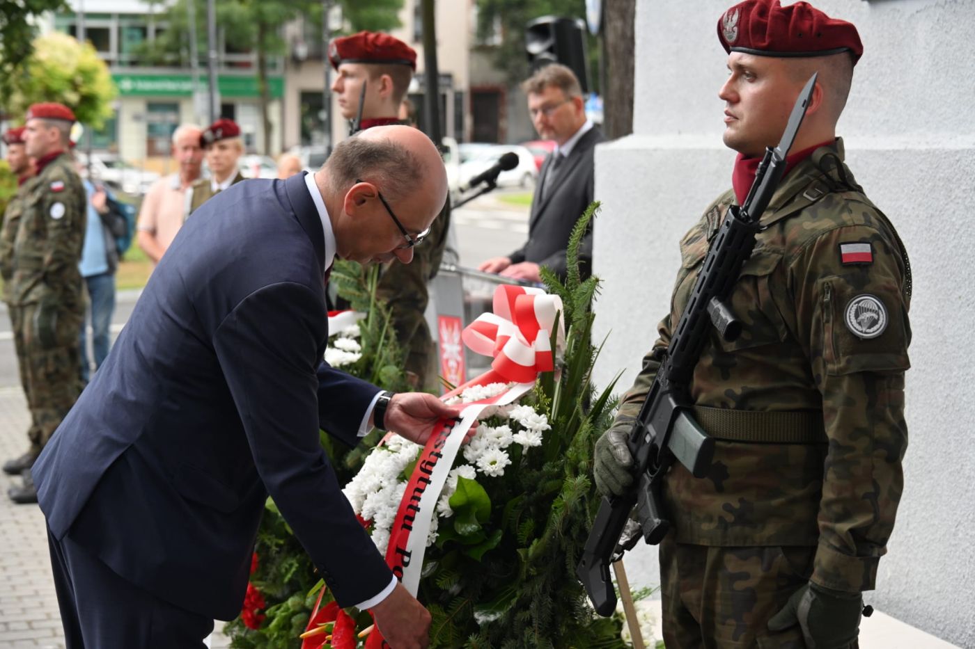 Uczciliśmy pamięć Apoloniusza Józefowicza i Stefana Miłkowskiego – żołnierzy AK, członków zarządu powiatowego PSL – Miechów, 28 lipca 2026. Fot. Janusz Ślęzak (IPN)