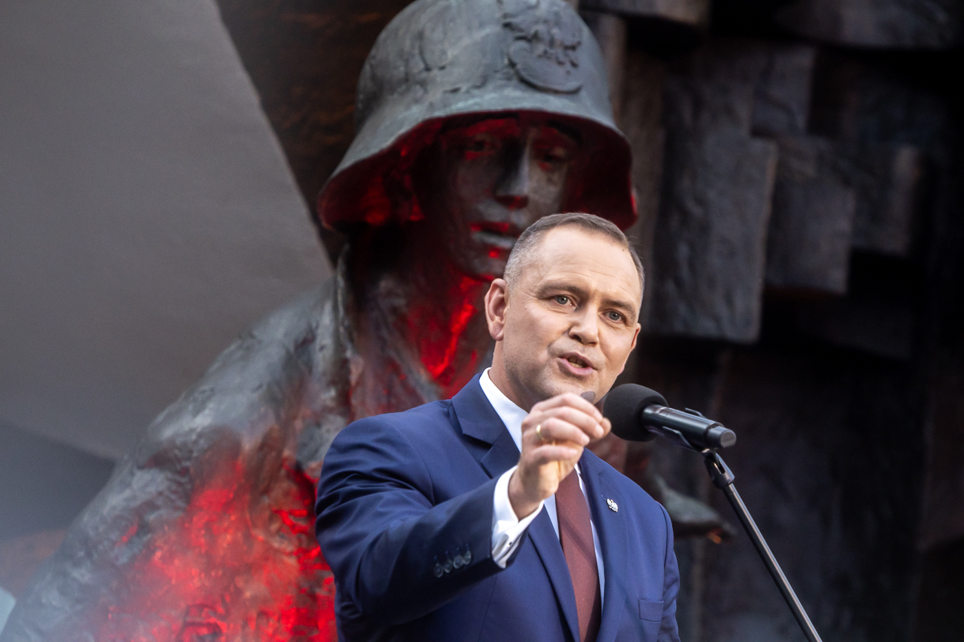 W hołdzie Powstańcom Warszawskim. Na zdj. Prezydent RP Karol Nawrocki – Warszawa, 31 lipca 2026. Fot. Sławek Kasper (IPN)