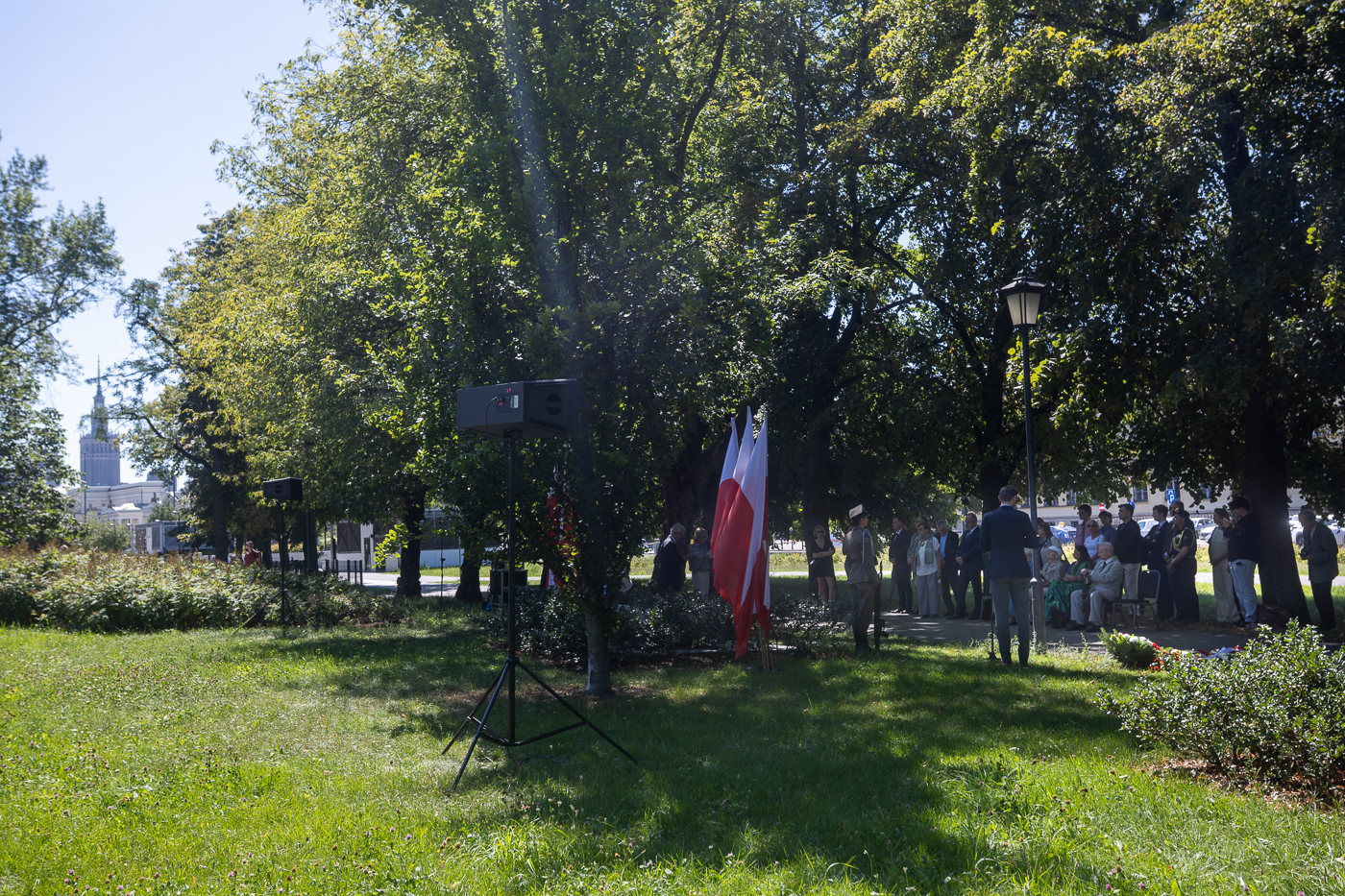 Uroczystości na skwerze Żołnierzy Tułaczy gen. Władysława Andersa. Warszawa, 14 sierpnia 2026 r. Fot. Sławomir Kasper (IPN)