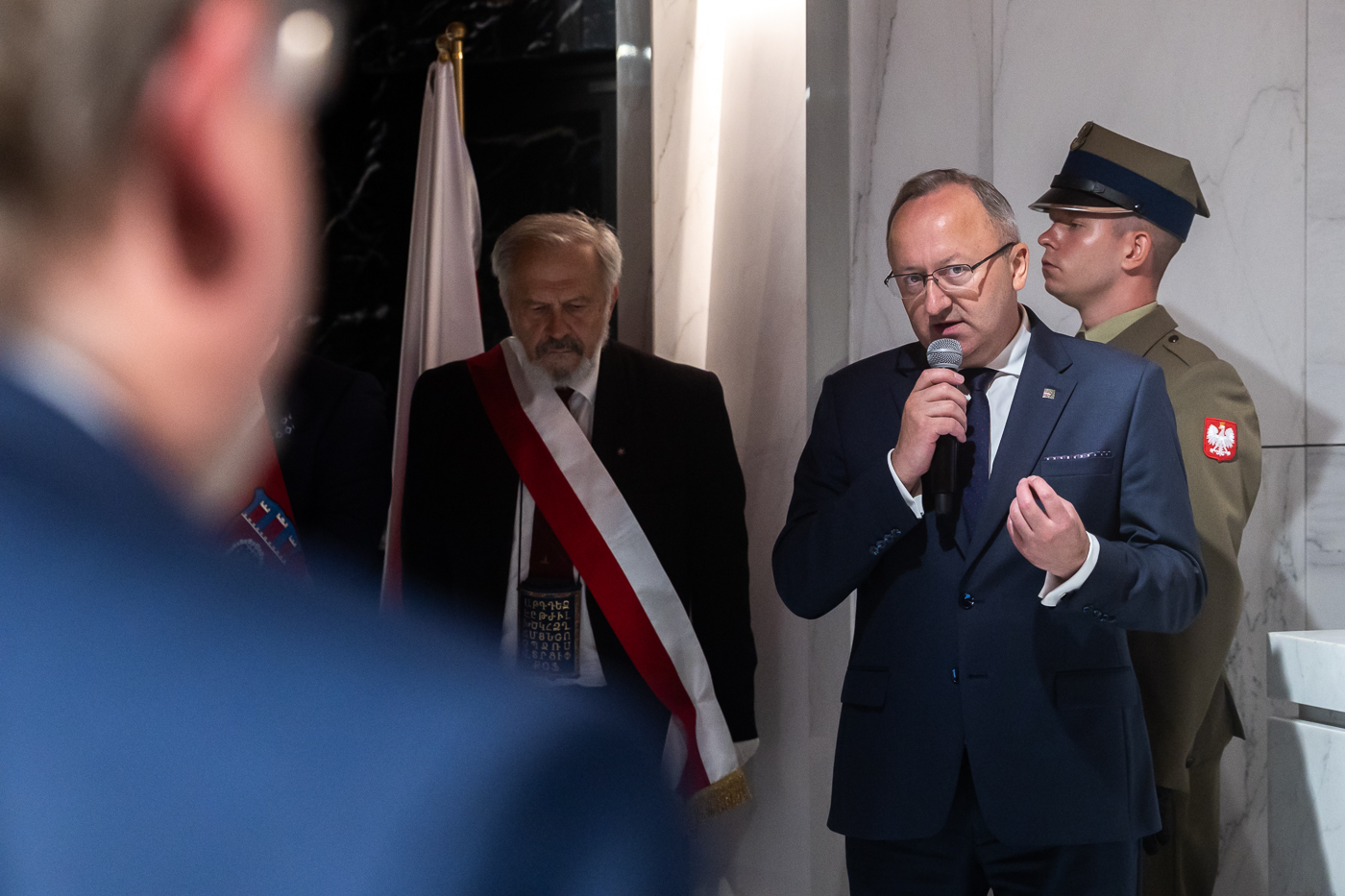 5. rocznica śmierci Prezydentowej Karoliny Kaczorowskiej – Warszawa, 21 sierpnia 2026. Na zdj. zastępca prezesa IPN dr hab. Karol Polejowski. Fot. Sławek Kasper (IPN)
