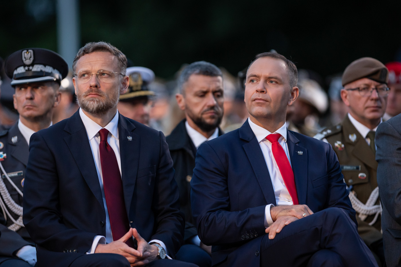87. rocznica wybuchu II wojny światowej. Na zdj. Prezydent RP Karol Nawrocki (P) i szef Kancelarii Prezydenta RP Zbigniew Bogucki (L) – Gdańsk, 1 września 2026. Fot. Roman Jocher