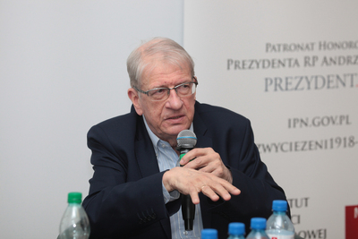Prof. Wojciech Roszkowski. Dyskusja o mniejszościach narodowych II RP – Warszawa, 22 marca 2018. Fot. Piotr Życieński (IPN)