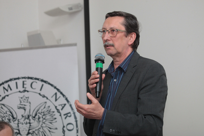 Prof. Jan Żaryn. Dyskusja o mniejszościach narodowych II RP – Warszawa, 22 marca 2018. Fot. Piotr Życieński (IPN)