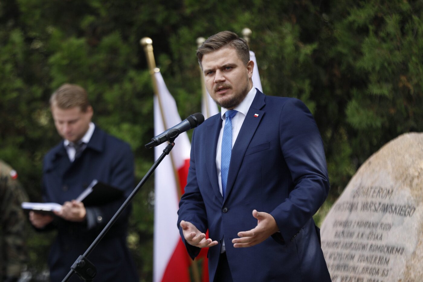 82. rocznica męczeńskiej śmierci błogosławionego księdza Józefa Stanka. Na zdj. doradca Prezydenta RP Szymon Stachowiak – Warszawa, 23 września 2026. Fot. Krzysztof Kapłon (IPN)