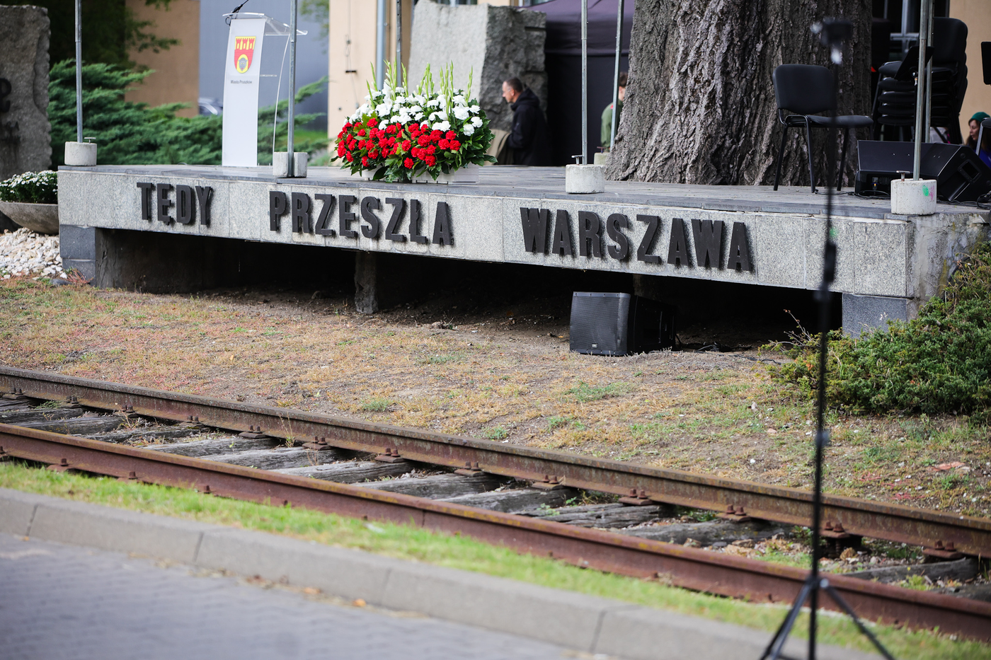 Uroczystości upamiętniające na terenie byłego obozu Dulag 121 w Pruszkowie – 26 września 2026 r. Fot. Dariusz Skrzyniarz (IPN)