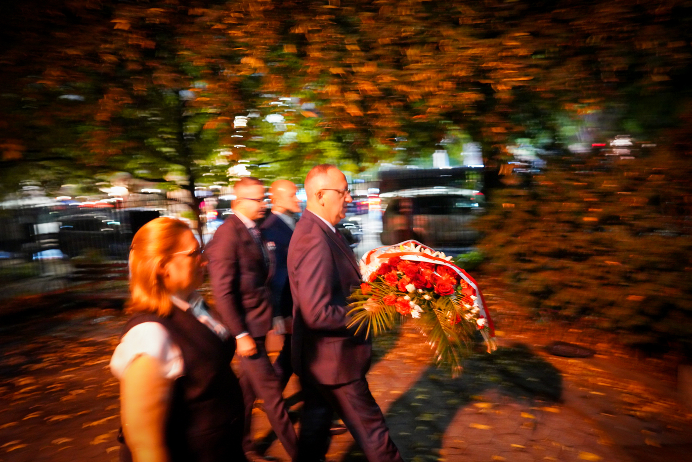 Delegacja Instytutu Pamięci Narodowej w USA, 2-5 października 2026 r., Pomnik Katyński i Pomnik ks. Jerzego Popiełuszki – złożenie wiązanek, fot. Mateusz Niegowski (IPN)
