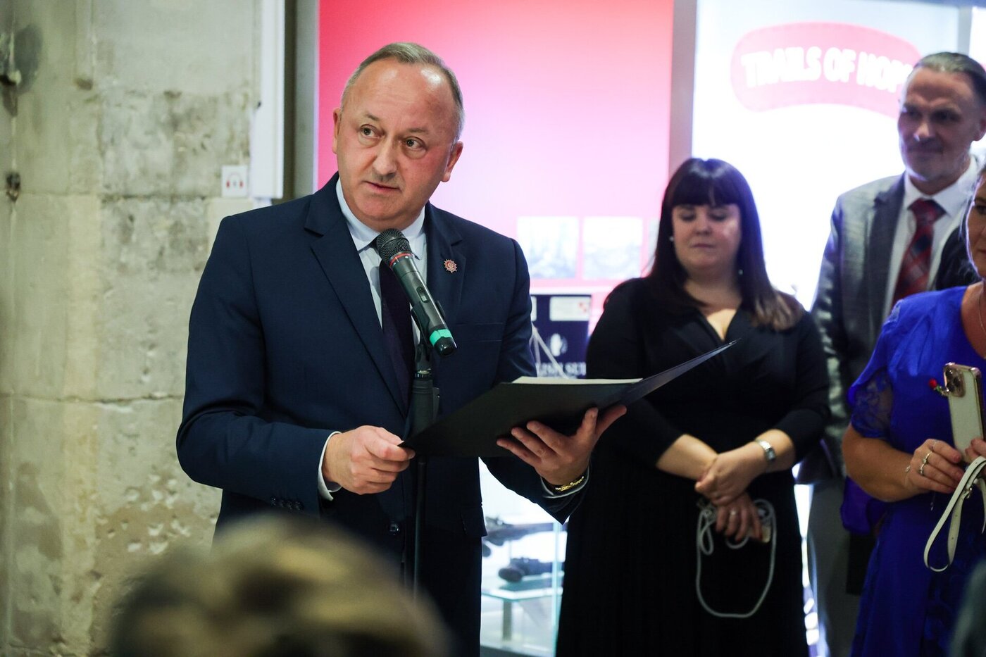 90. rocznica wodowania okrętu ORP „Błyskawica”. Na zdj. zastępca prezesa IPN dr hab. Karol Polejowski – Londyn, 10 października 2026. Fot. Dariusz Skrzyniarz (IPN)