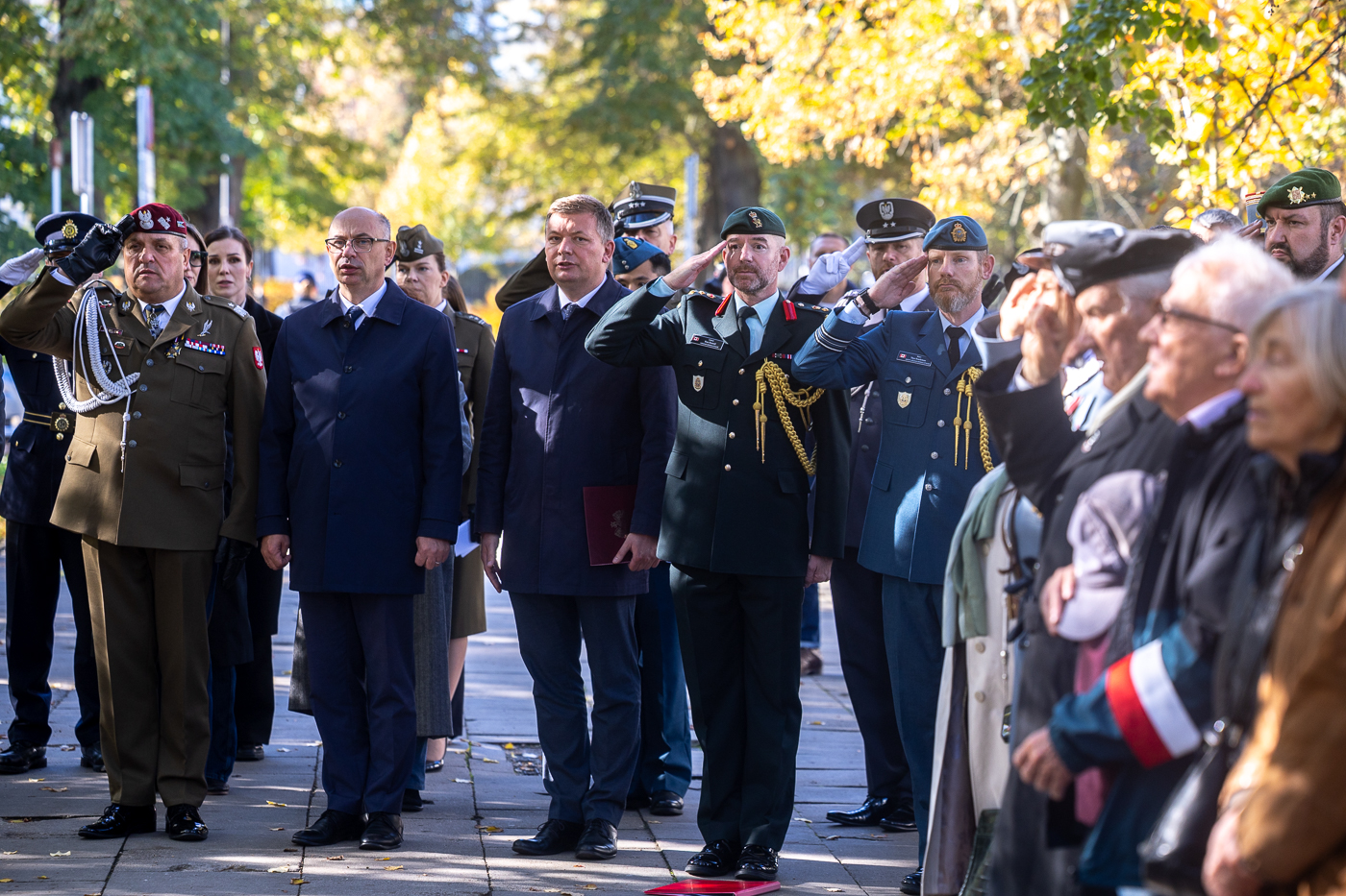 Uroczystości przy pomniku Przyjaźni Żołnierzy Polskich i Kanadyjskich – Warszawa, 16 października 2026. Fot. Sławek Kasper (IPN)