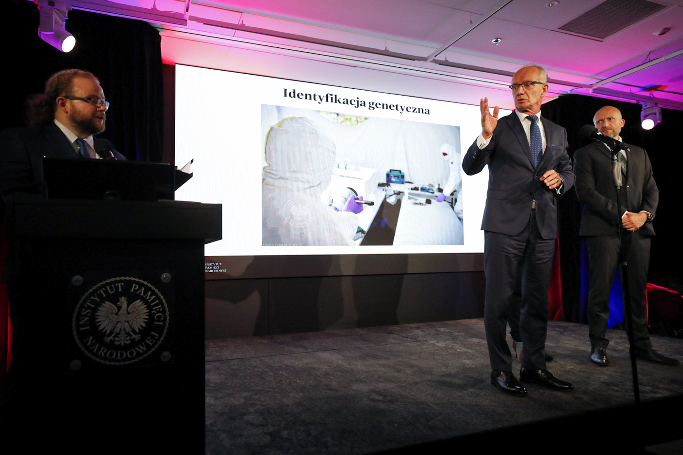 Konferencja prasowa podsumowująca tegoroczne prace poszukiwawcze i ekshumacyjne na Ukrainie – Warszawa, 20 października 2026. Fot. Maciej Biedrzycki (IPN)