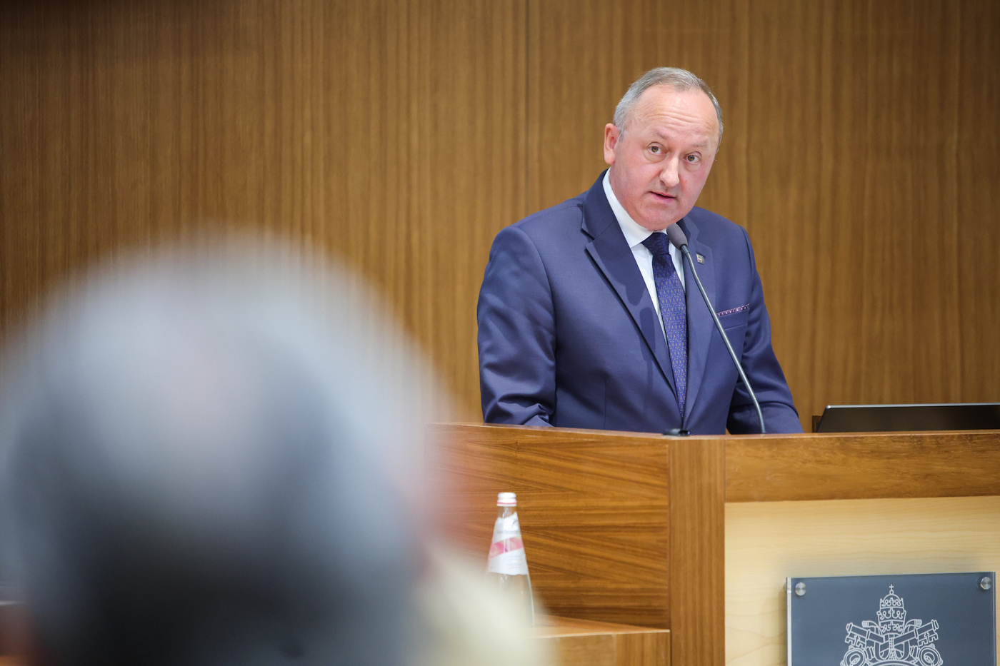 W Rzymie zaprezentowaliśmy wystawę „Obchody milenium chrztu Polski w różnych ośrodkach Polonii na podstawie zbiorów Archiwum Kościoła i Hospicjum św. Stanisława Biskupa i Męczennika w Rzymie” – 28 października 2026. Fot. Dariusz Skrzyniarz (IPN)