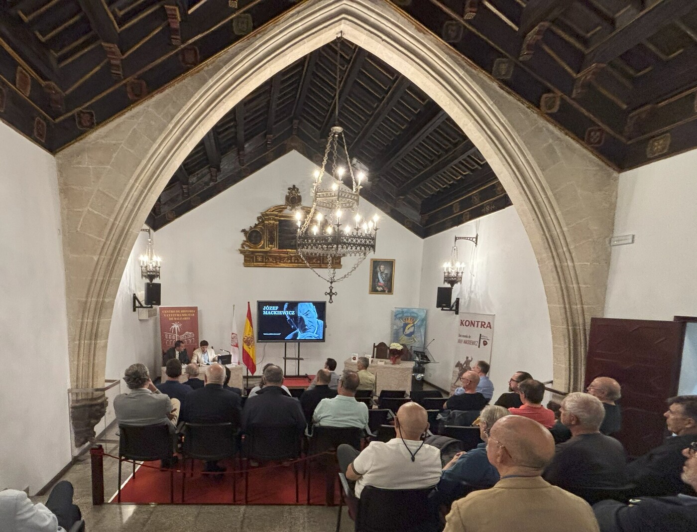W Centrum Historii Wojskowości i Kultury w Palma de Mallorca w Hiszpanii otwarto wystawę IPN poświęconą polskiemu pisarzowi i działaczowi antykomunistycznemu Józefowi Mackiewiczowi – 27 października 2026. Fot. John Beauchamp (IPN)