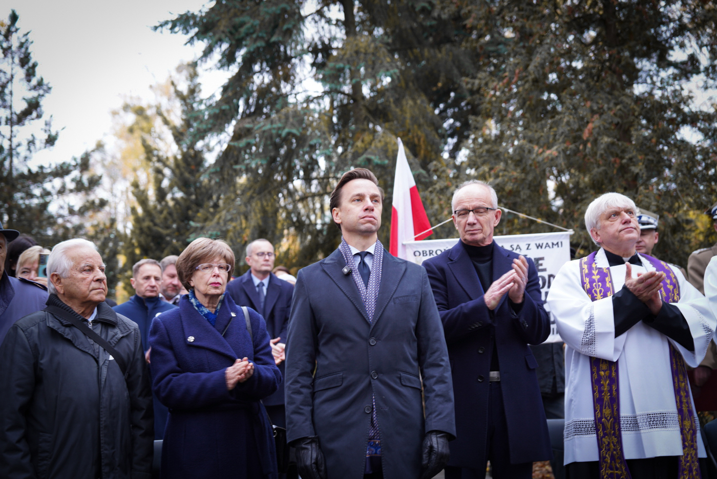 Uroczystość poświęcenia i wmurowania kamienia węgielnego pod budowę Pomnika Ofiar Ludobójstwa na Wołyniu i w Małopolsce Wschodniej. Warszawa, 30 października 2026 r. Fot. Mateusz Niegowski (IPN)