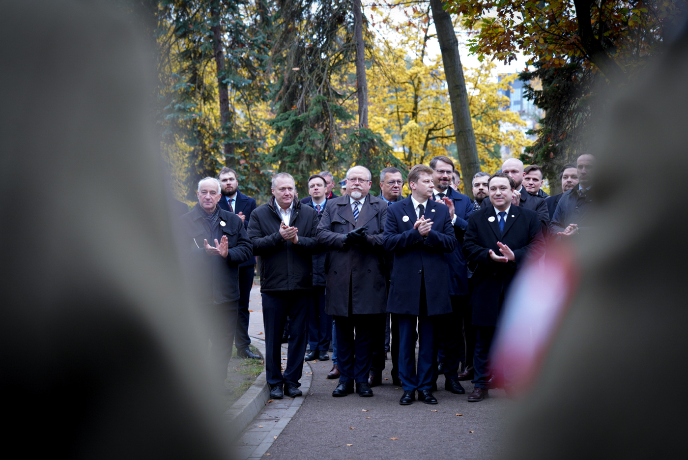 Uroczystość poświęcenia i wmurowania kamienia węgielnego pod budowę Pomnika Ofiar Ludobójstwa na Wołyniu i w Małopolsce Wschodniej. Warszawa, 30 października 2026 r. Fot. Mateusz Niegowski (IPN)