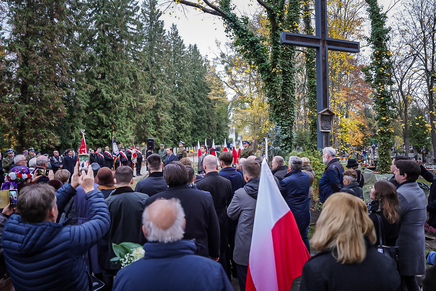Uroczystość poświęcenia i wmurowania kamienia węgielnego pod budowę Pomnika Ofiar Ludobójstwa na Wołyniu i w Małopolsce Wschodniej. Warszawa, 30 października 2026 r. Fot. Mateusz Niegowski (IPN)