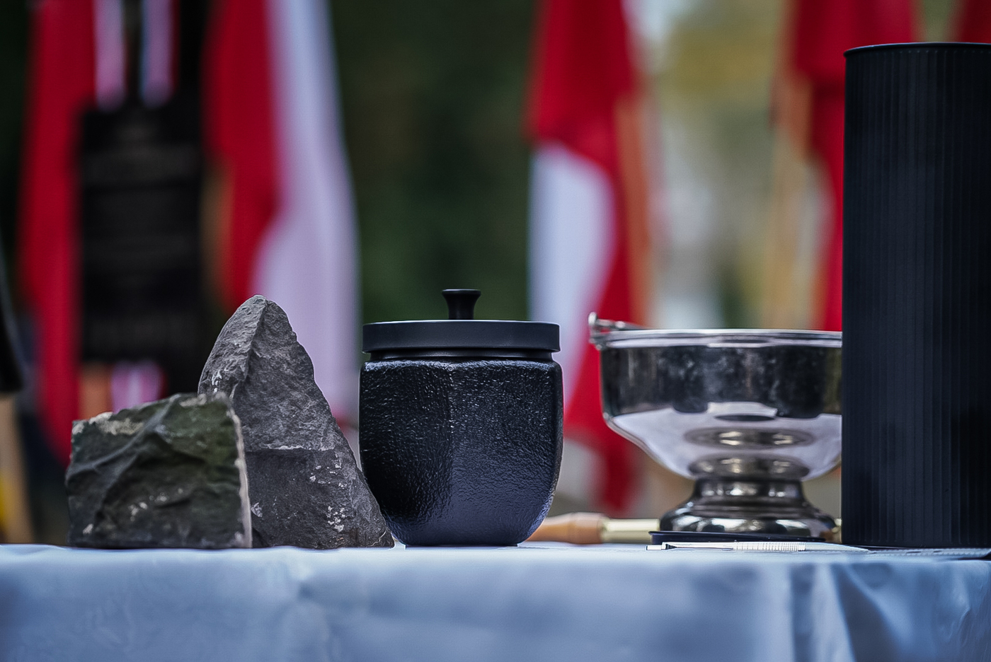 Uroczystość poświęcenia i wmurowania kamienia węgielnego pod budowę Pomnika Ofiar Ludobójstwa na Wołyniu i w Małopolsce Wschodniej. Warszawa, 30 października 2026 r. Fot. Mateusz Niegowski (IPN)