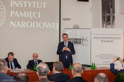 Konferencja „Świadectwa i świadkowie. Zbrodnia katyńska 1940 r.” – Warszawa, 12 kwietnia 2018. Fot. Marcin Jurkiewicz