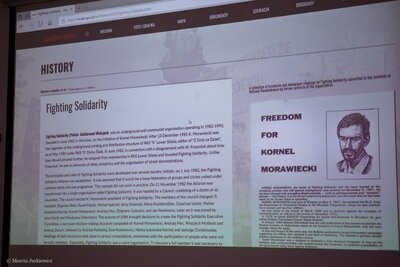 Konferencja prasowa prezentująca nowy portal IPN „Solidarność Walcząca w dokumentach”. Fot. Marcin Jurkiewicz (IPN)