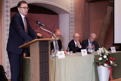 Prezes Instytutu Pamięci Narodowej dr Jarosław Szarek. Międzynarodowa konferencja naukowa „Magna Res Libertas” w Rapperswilu – 21 czerwca 2018