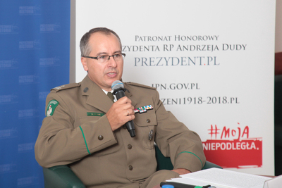 Mjr Artur Ochał – autor książek na temat Korpusu Ochrony Pogranicza – Warszawa, 17 września 2018. Fot. P. Życieński (IPN)